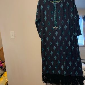 Crazy train long fringe dress